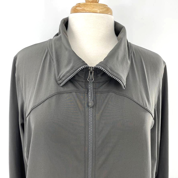 REI Jacket Womens Extra Large Gray Zip Up Long Sleeve Pockets Athletic Ladies - Picture 5 of 9